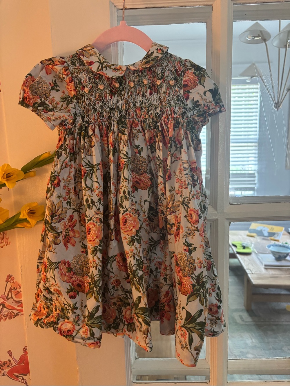 Girls Doen Floral Smocked Dress